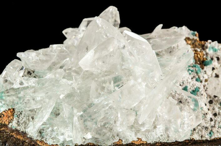 Selenite Crystals and Fibrous Rosasite Association - Mexico #51094